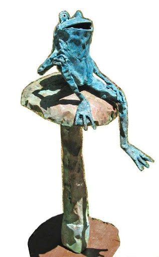A Frog on a Mushroom