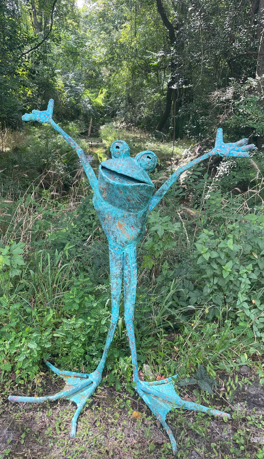 Ecstatic standing frog